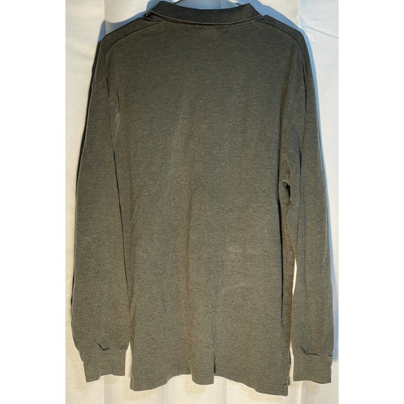 Polo Ralph Lauren Shirt Light Sweater Mens‎ Large Green Long- Sleeve Cotton Pony - Picture 4 of 4